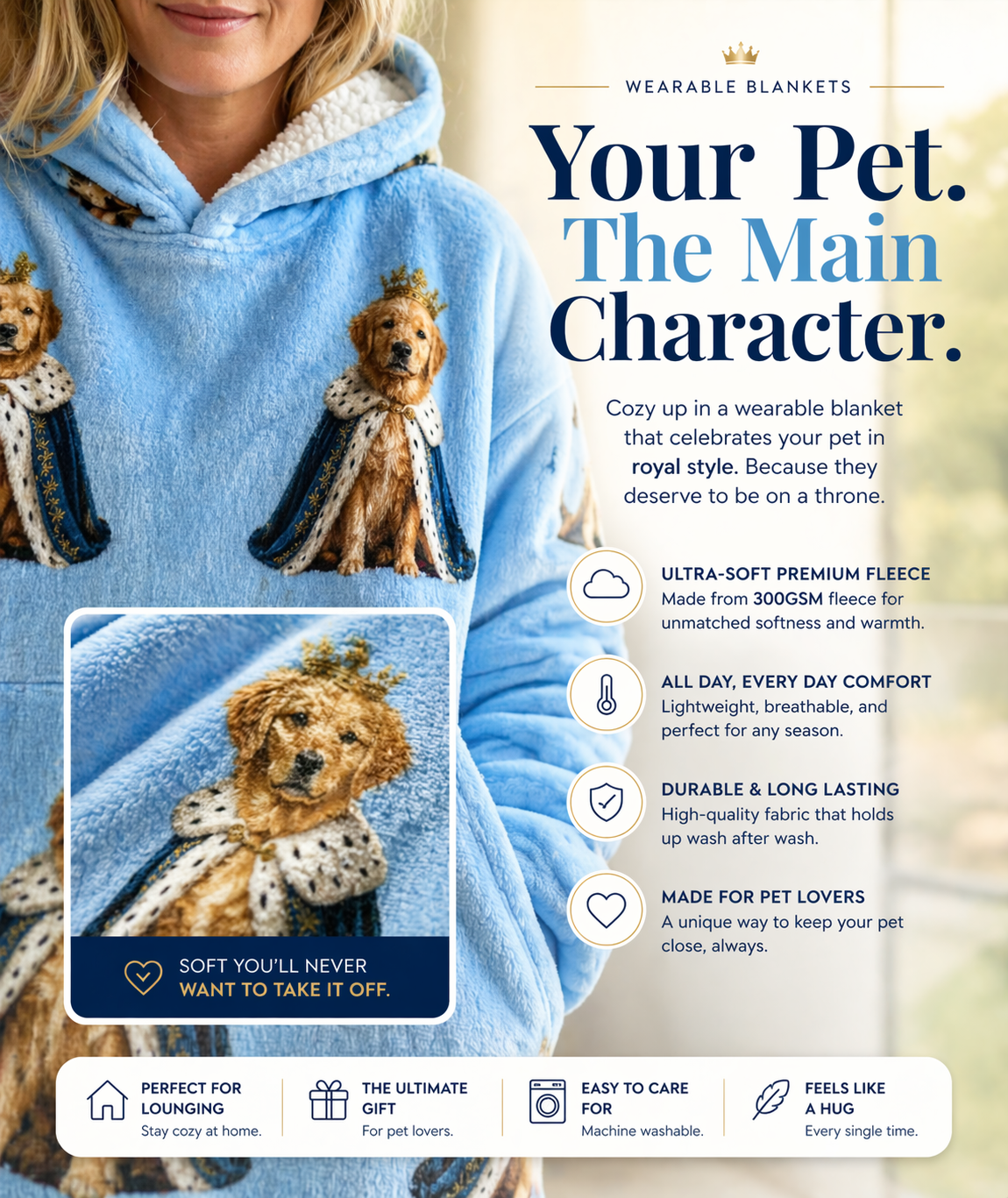 Custom Royal Wearable Blanket · Icon