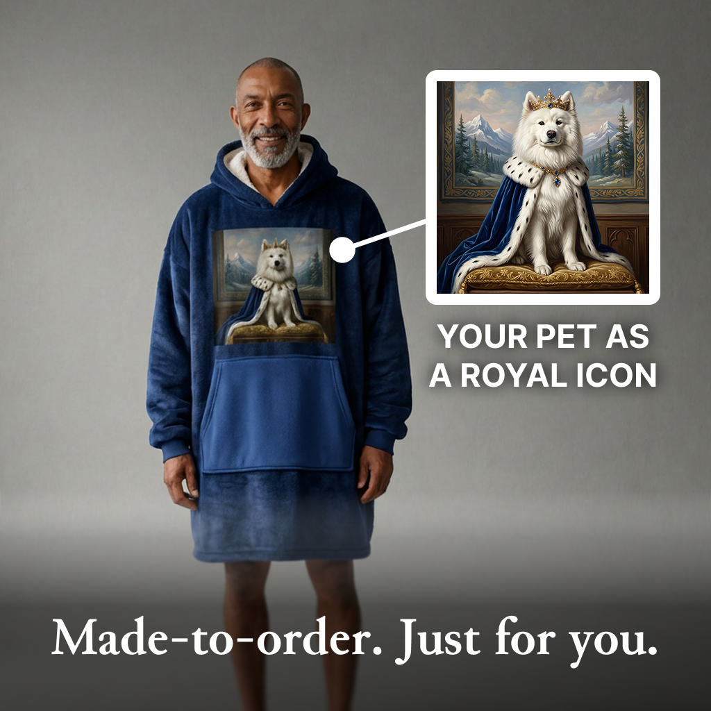 Custom Royal Wearable Blanket · Minimalist